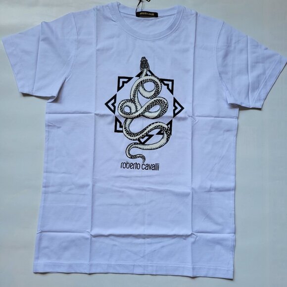 NWT ROBERTO CAVALLI MENS GRAPHIC TEE SIZE S - Picture 6 of 10